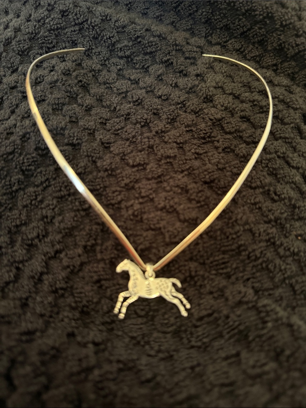 Vintage Mexico Signed Silver V-Shape Collar/Torque Necklace